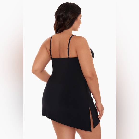Miraclesuit Plus Size Brynn Swim Dress Black Size 22W - Picture 2 of 6